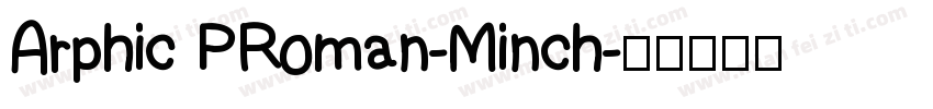 Arphic PRoman-Minch字体转换